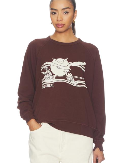 THE GREAT. The College Sweatshirt With Everglade Graphic
