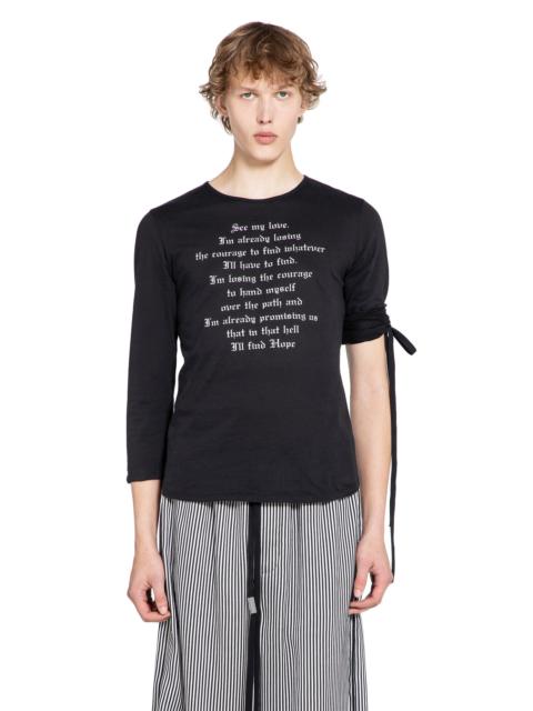 Ann Demeulemeester ''see My Love'' T-shirt With Ribbon Detail