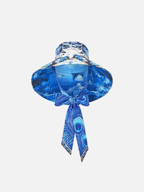 CAMILLA WIDE BRIM BUCKET HAT WITH TIE SWEET SACRÉ BLEU