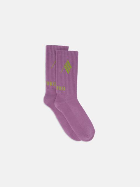 THE ATTICO VIOLET AND LIGHT GREEN SHORT LENGTH SOCKS