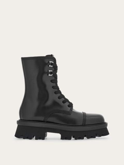 FERRAGAMO COMBAT BOOT WITH CHUNKY SOLE