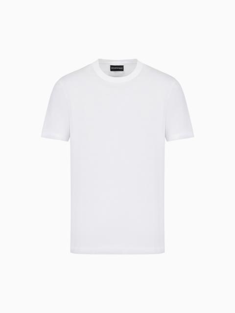 EMPORIO ARMANI Jersey T-shirt with jacquard logo