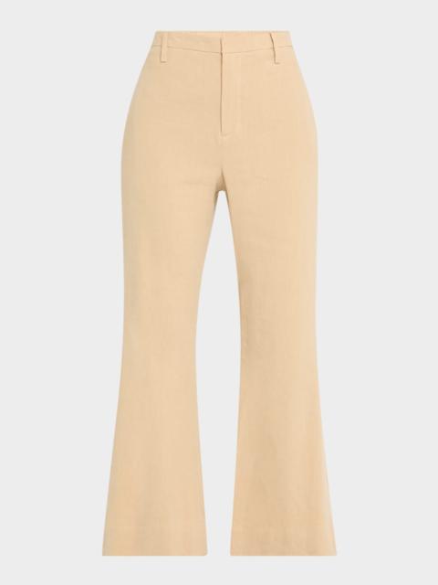 Vince Mid-Rise Cropped Flare Trousers