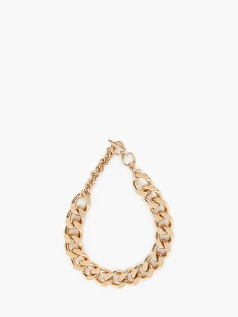 OVERSIZED LOGO GRID CHAIN NECKLACE