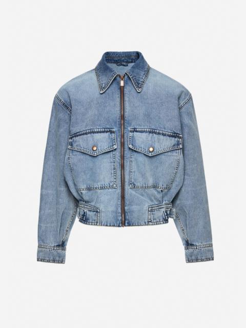 MAGDA BUTRYM Denim jacket with front pockets in dark blue