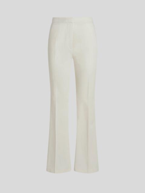 Etro FLARED STRETCH COTTON TROUSERS