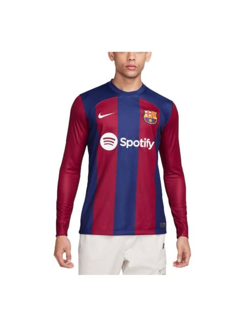 Nike Nike Dri-FIT F.C. Barcelona 2023/24 Stadium Home Soccer T-shirt 'Royal Blue Red White' DX2636-456