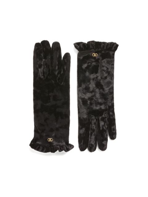 Valentino VLogo-signature ruffled gloves