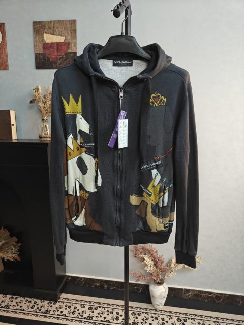 Dolce & Gabbana Dolce & Dog Print Hooded Sweater