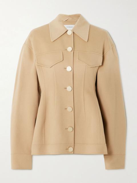 Sportmax Egeo paneled wool coat Camel