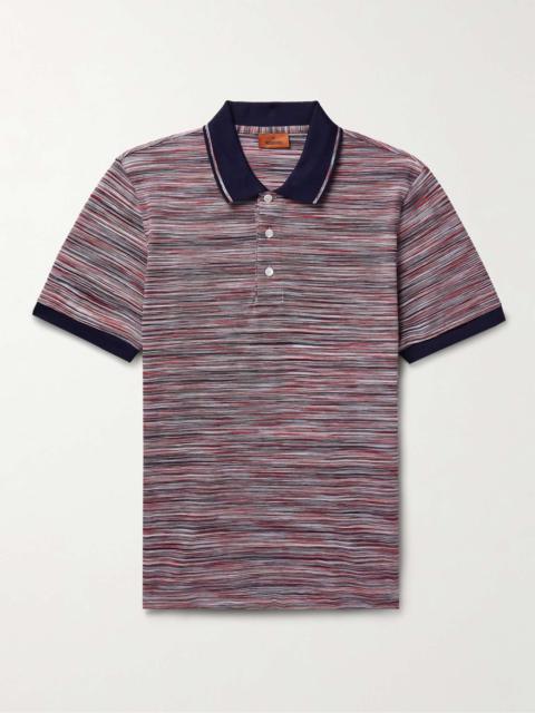 Space-Dyed Cotton-Piqué Polo Shirt
