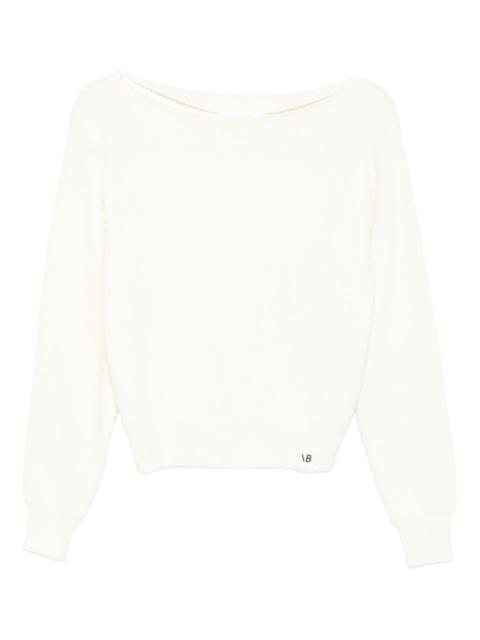 Victoria Beckham boat-neck ribbed sweater