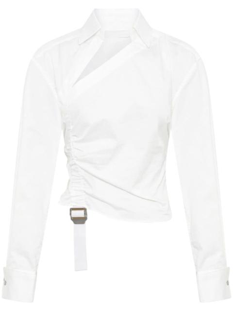Dion Lee asymmetric gathered shirt