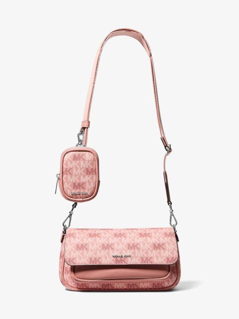 MICHAEL KORS Jet Set Travel Small Signature Logo Crossbody Bag With Pouch