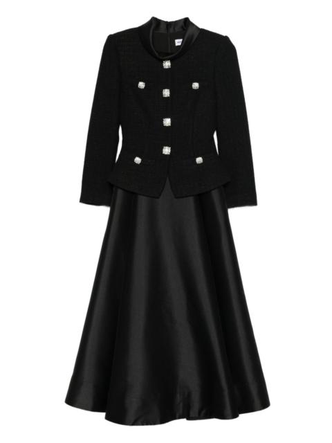 self-portrait embellished midi dress