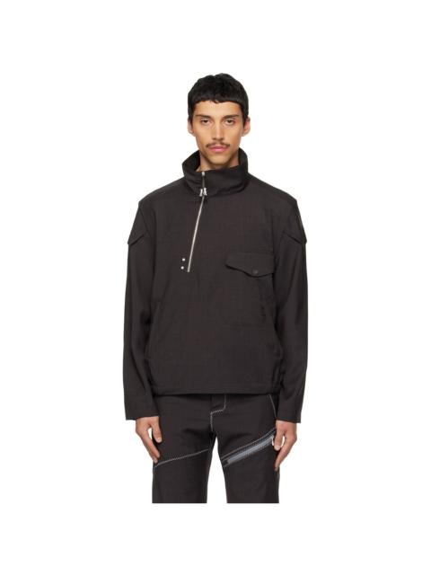 Kiko Kostadinov Brown Farkas Pullover Jacket