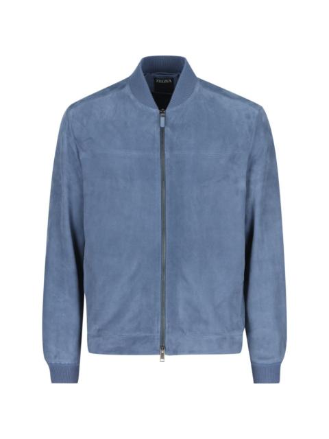 ZEGNA suede bomber jacket