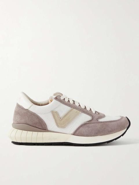 Dunand Suede and Leather-Trimmed Mesh Sneakers