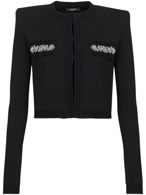 Balmain crystal-embellished cardigan