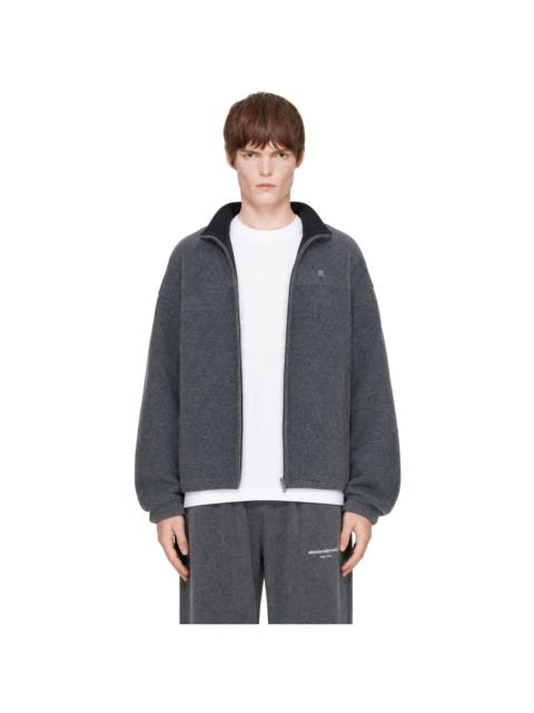Alexander Wang Gray Reversible Funnel Track Jacket