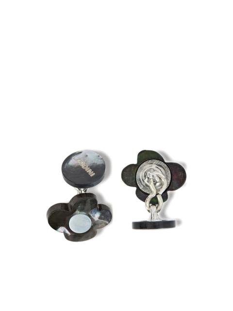LARDINI flower-shaped mother-of-pearl cufflinks