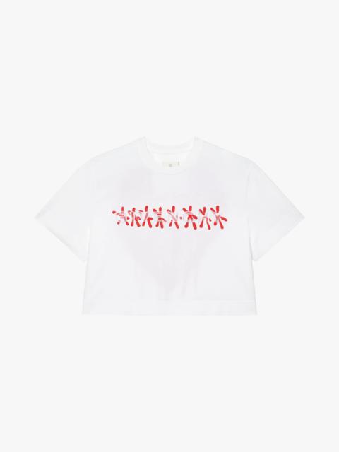 Givenchy T-SHIRT IN JERSEY WITH TAG EFFECT PRINT