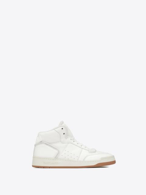 sl/80 mid-top sneakers in smooth and grained leather