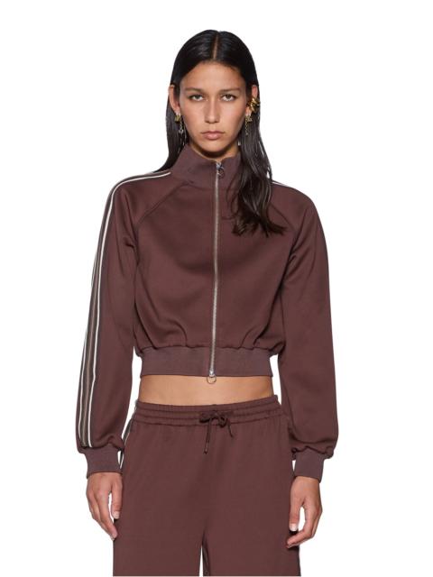 Ksubi CROPPED ZIP TRAK TOP MOCHA