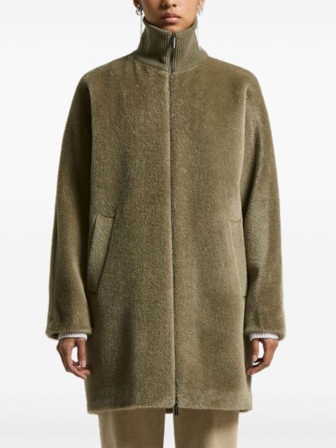 PESERICO high-neck zip-front coat