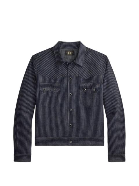 RRL by Ralph Lauren striped-pattern Western-style stitched yoke jacket