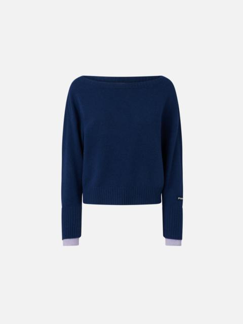 PINKO WOOL AND CASHMERE BOAT-NECK SWEATER