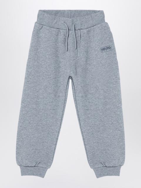 Grey cotton-blend jogging trousers