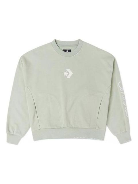 (WMNS) Converse Chain Stitch Crew 'Light Green' 10025516-A02