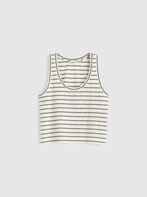 Madewell The Easy Crop Scoopneck Tank in Soft Slub