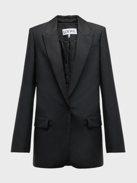 Tailored Single-Breasted Blazer Jacket