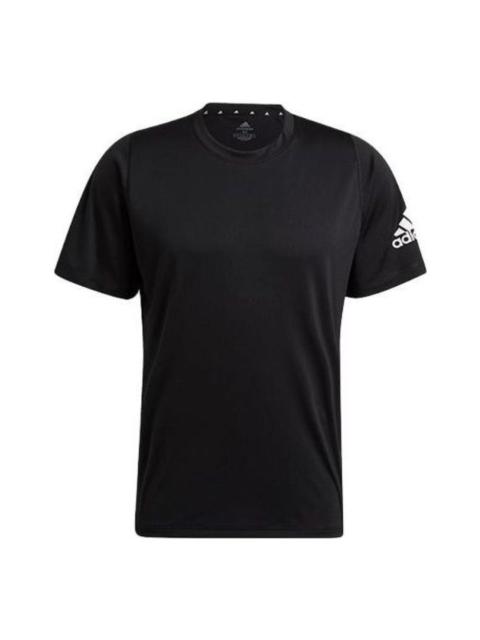 adidas Freelift Ultimate Aeroready D2M T-Shirt 'Black Whtie' GU2771