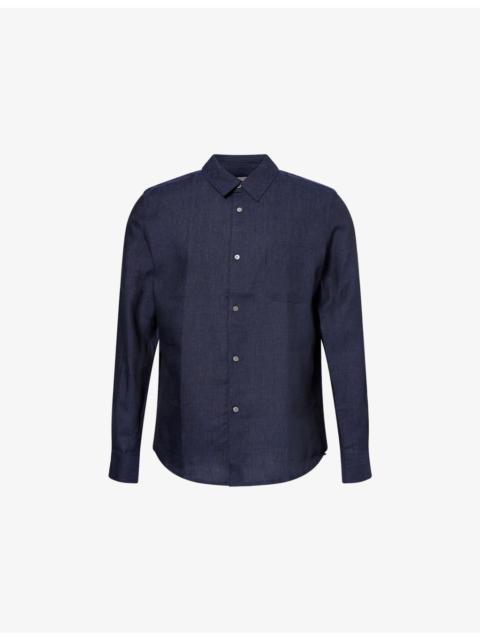 Derek Rose Monaco Long-Sleeve Linen Shirt
