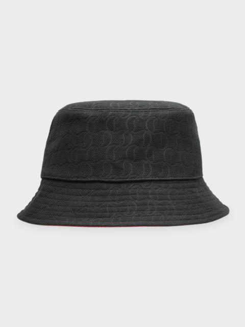 Christian Louboutin Men's Bobino Jacquard Monogram Bucket Hat