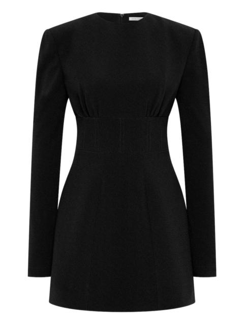 Dover padded-shoulder mini dress
