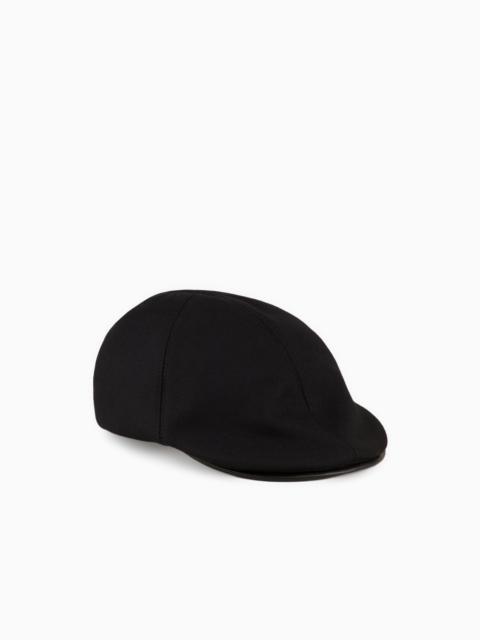GIORGIO ARMANI WOOL-BLEND FLAT CAP