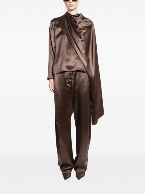 MAGDA BUTRYM draped silk blouse