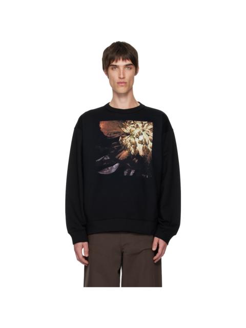 Dries Van Noten Black Graphic Sweatshirt