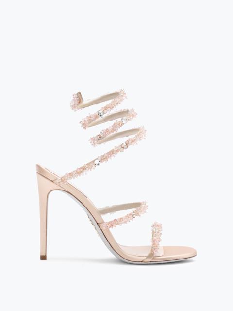 RENE CAOVILLA Cinderella Nude Sandal With Serpent 105