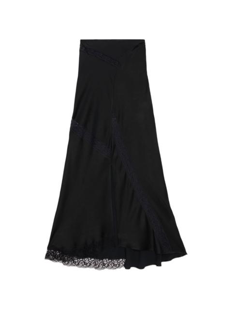 MSGM lace panel maxi skirt