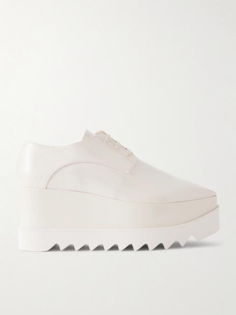 Stella McCartney Elyse Vegetarian Patent-leather Platform Brogues