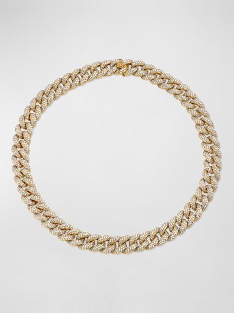 SYDNEY EVAN 14k Gold Micropave Diamond-Link Necklace, 16"L