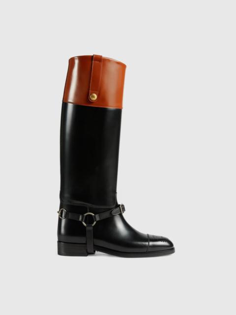 GUCCI Knee-high boot with harness