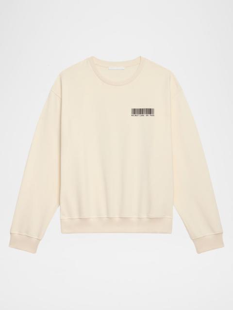 Helmut Lang Men's Ski Schedule Cotton Crewneck Sweater
