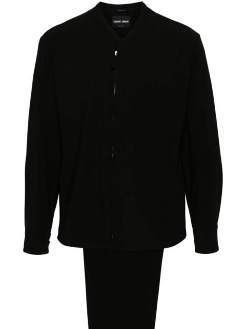 GIORGIO ARMANI wool zip-up jacket and trousers set