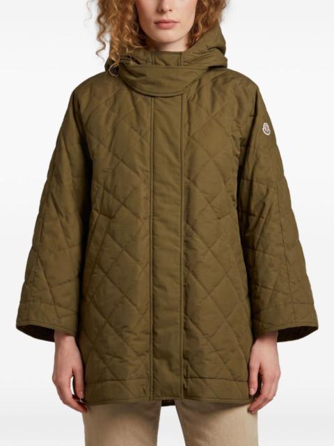 Moncler diamond-quilted cape